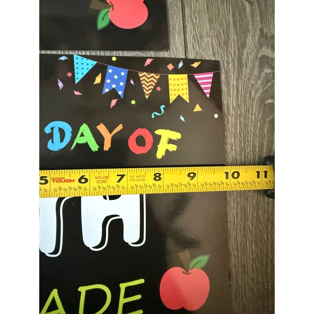 First and Last Day of School Milestone Signs Preschool to 5th Grade Photo Props